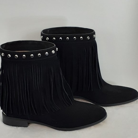 Michael Kors Billy Suede Studded Fringed Bootie - NWOB - Picture 4 of 13